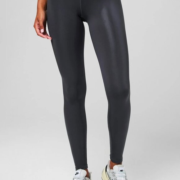 BNWT Fabletics Anywhere Motion365+ Shine High Waisted Legging, Black Shine, Smal - Picture 4 of 7